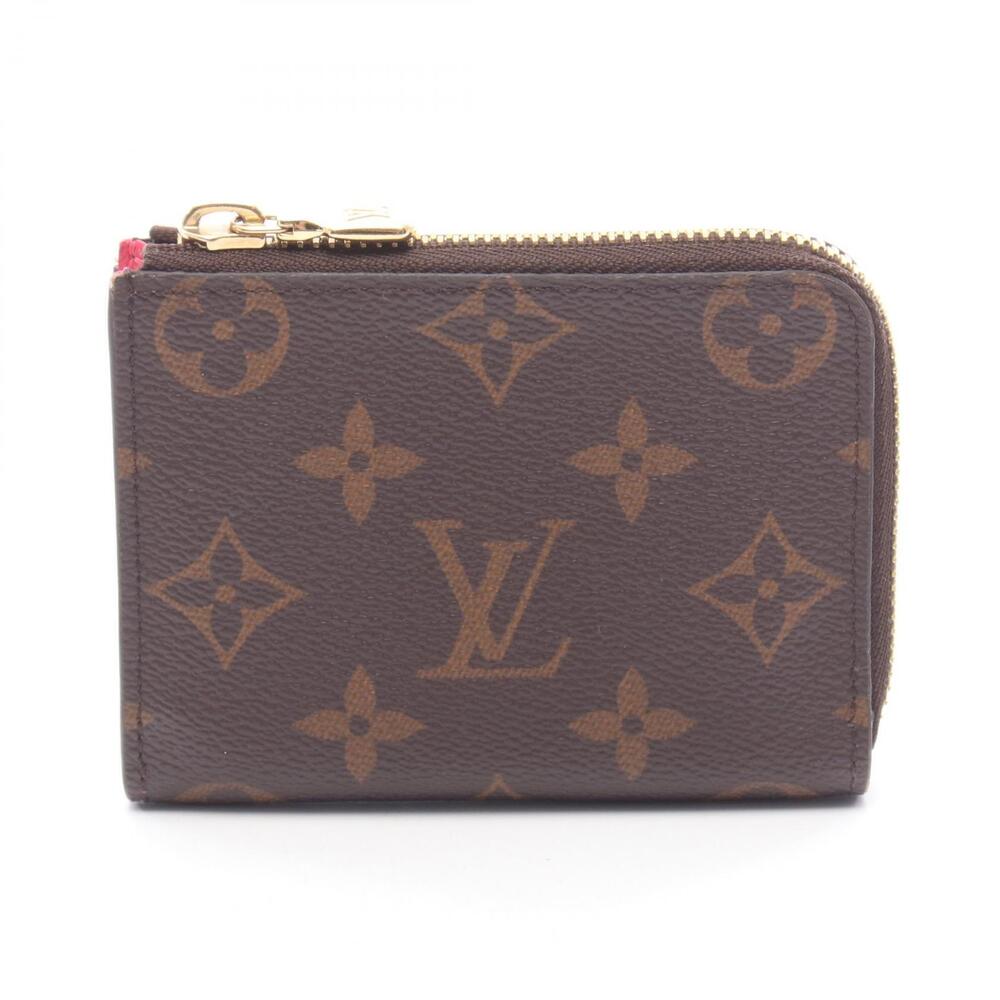 Louis Vuitton Portefeuille Monogram Grenade Coin Wallet Leather Noir Black Pink
